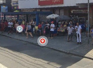 O ponto de ônibus